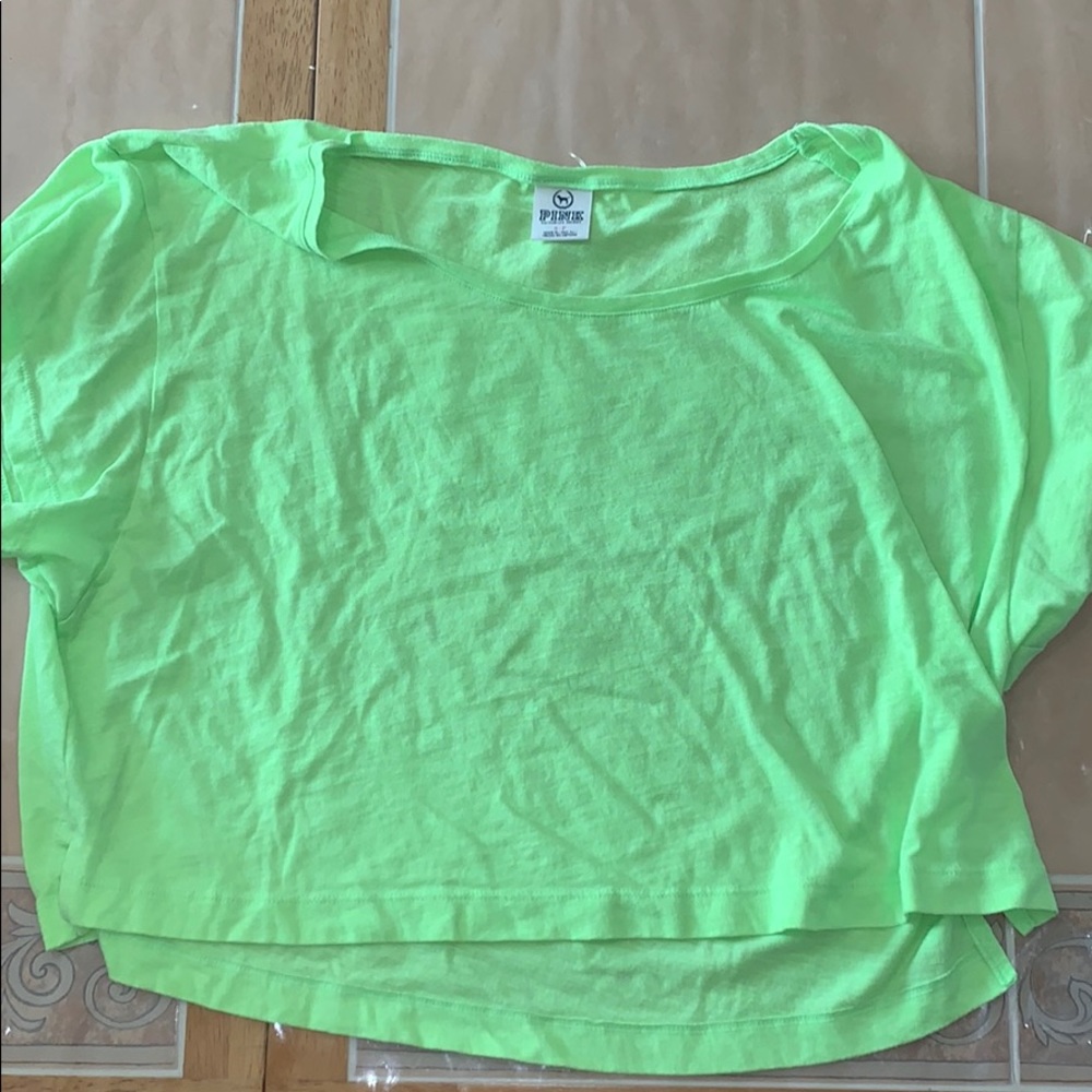 Neon green crop top
